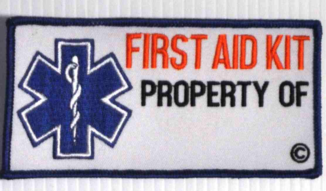  First Aid Kit Sign Patch Logo Save Embroidered Iron On